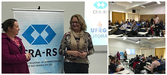 Delegada do CRA-RS no Litoral palestra para estudantes da UFRGS
